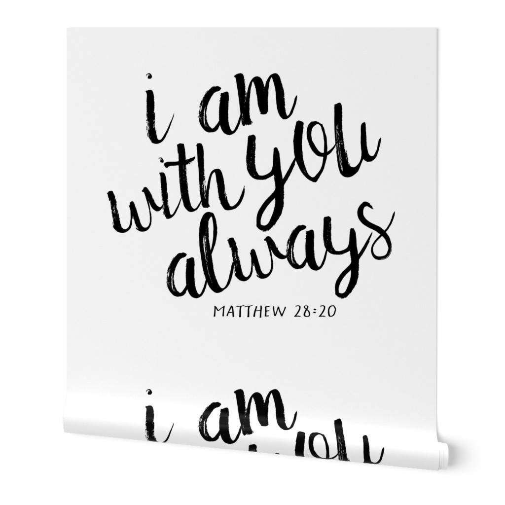 I am with you always || monochrome typography blanket