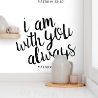 I am with you always || monochrome typography blanket