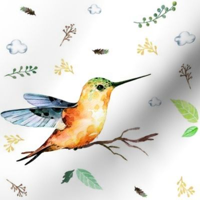 Sweet Whimsical Hummingbird