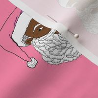 African American Santa Pink