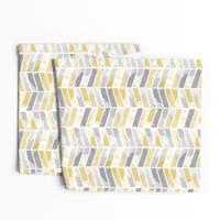 Herringbone grey and yellow