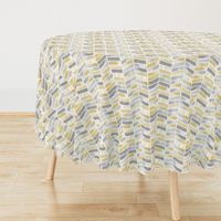 Herringbone grey and yellow