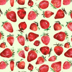 Watercolor Strawberries