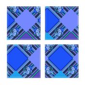 BN8 -  Crosshatch Cheater Quilt in Blue - Purple - Lavender - Aqua