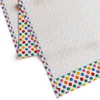 Colorful polka dot watercolor pattern