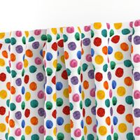 Colorful polka dot watercolor pattern