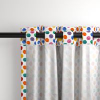 Colorful polka dot watercolor pattern