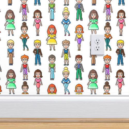 Wallpaper Pixel Art Characters