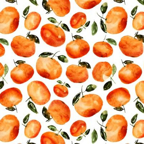 Watercolor tangerines