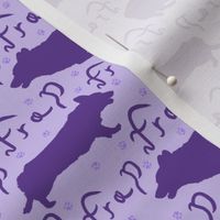 Pembroke Welsh Corgi frap - small purple