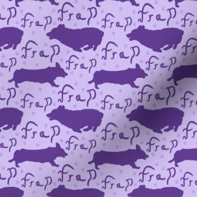 Pembroke Welsh Corgi frap - small purple