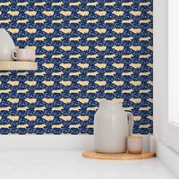 Pembroke Welsh Corgi frap - small navy and cream