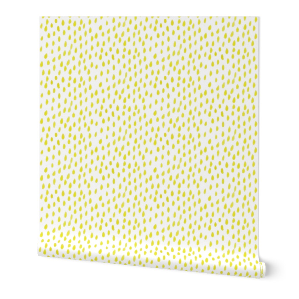 yellow water color dots