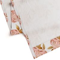 Glitz Gold & Blush Flower - - Gold Foiled - - Floral - - Pink