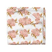 Glitz Gold & Blush Flower - - Gold Foiled - - Floral - - Pink