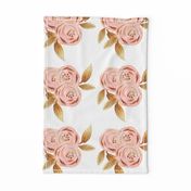 Glitz Gold & Blush Flower - - Gold Foiled - - Floral - - Pink