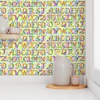 Rainbow Calligraphy Alphabet