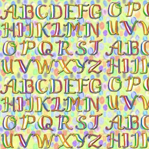 Rainbow Calligraphy Alphabet