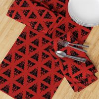 dragon triangles black on deep red