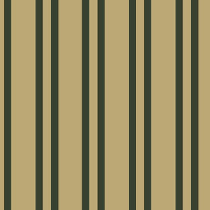 Forest Green Stripes on Camel