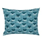 Pura vida collection fish tales whale design scandinavian style ocean winter blue