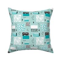 geometric inky texture abstract cubes and lines scandinavian style design winter blue