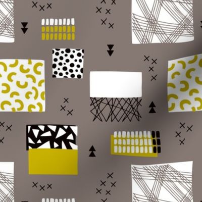 geometric inky texture abstract cubes and lines scandinavian style design retro fall