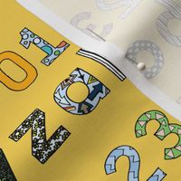 Letters & Numbers (yellow)