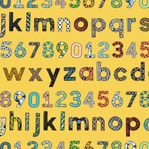 Letters & Numbers (yellow)