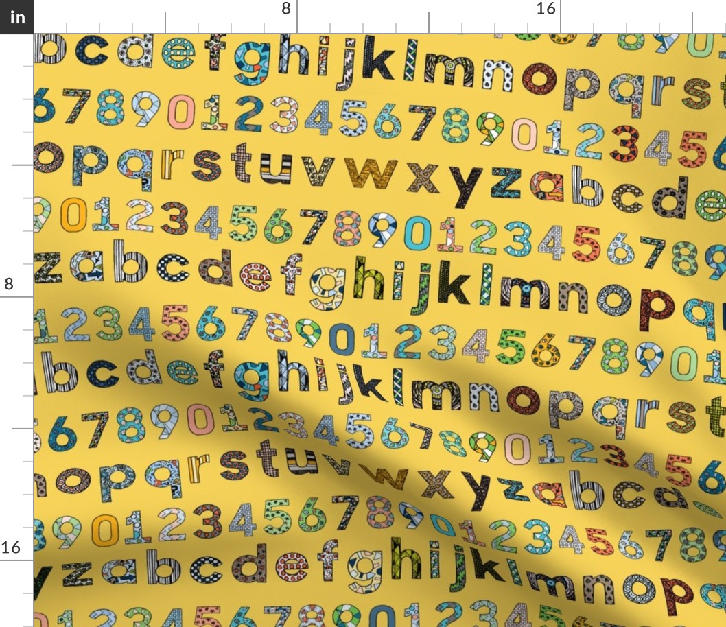 Letters & Numbers (yellow)