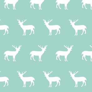 deer forest silhouette deer fawn kids mint simple nursery baby boy fabric for boys nursery outdoors camping hunting doe buck kids design for boys