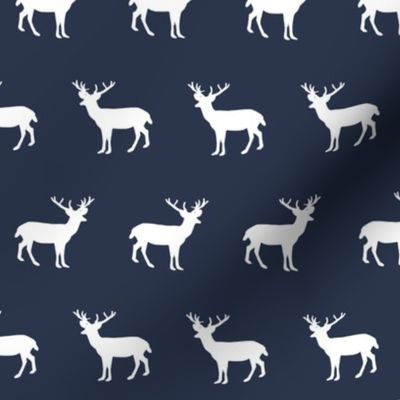 deer forest silhouette deer fawn kids navy blue simple nursery baby boy fabric for boys nursery outdoors camping hunting doe buck kids design for boys