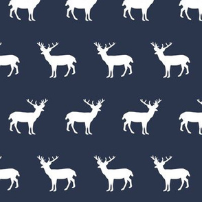 deer forest silhouette deer fawn kids navy blue simple nursery baby boy fabric for boys nursery outdoors camping hunting doe buck kids design for boys