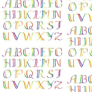 Spatter Rainbow Alphabet