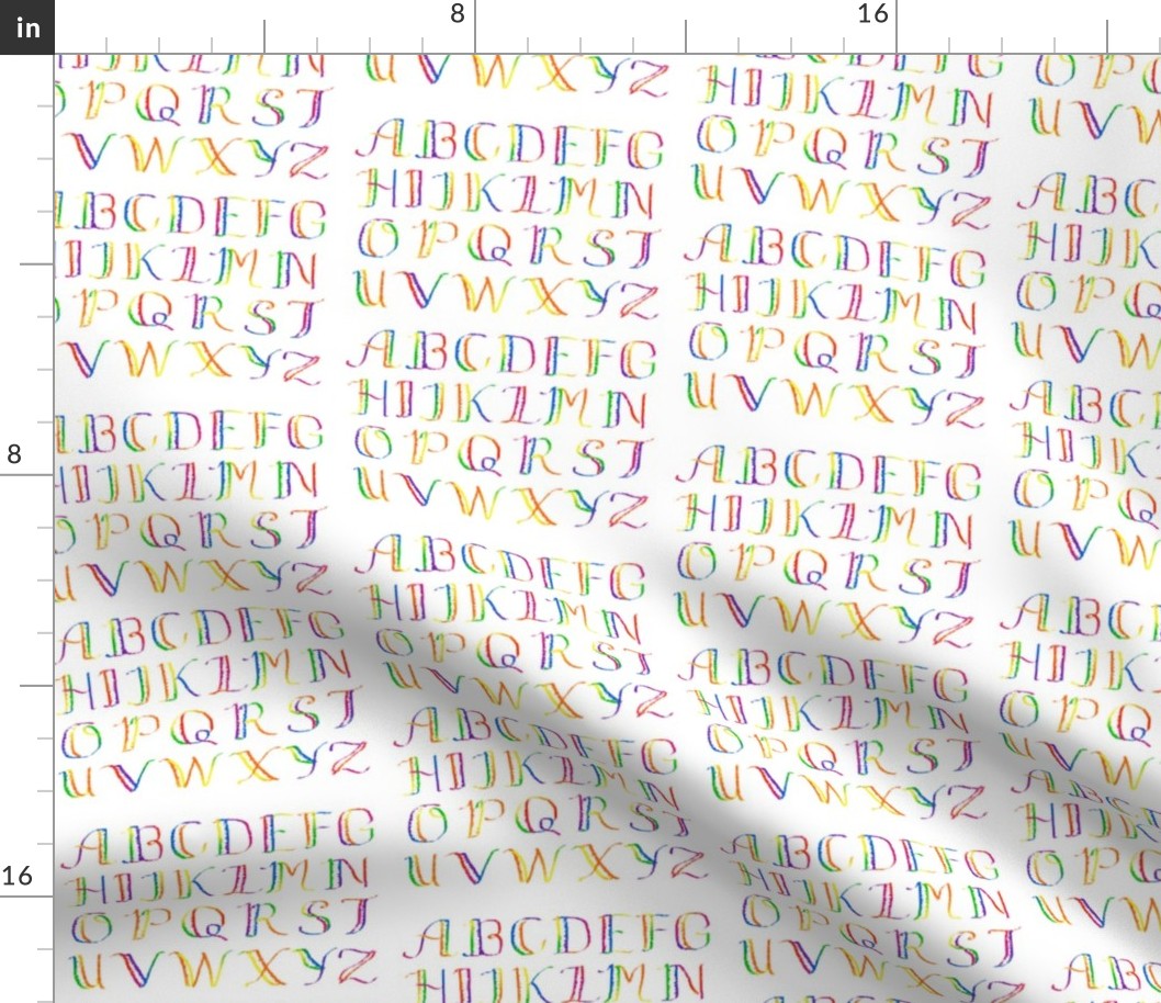 Spatter Rainbow Alphabet