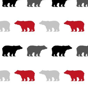 bear multi color red charcoal buffalo plaid kids bear design boys nursery bears