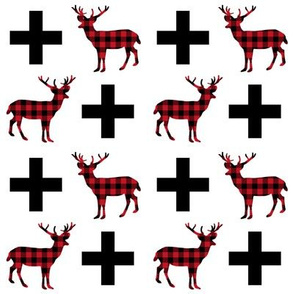 deer plus buffalo plaid deer buck hunting buck 