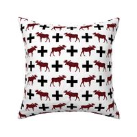 buffalo plaid moose red and black camping lodge outdoors 