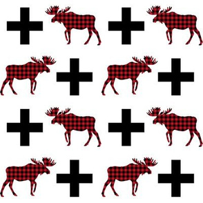 buffalo plaid moose red and black camping lodge outdoors 