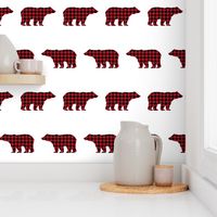 buffalo plaid bears kids nursery hunting camping kids cute nursery