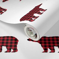 buffalo plaid bears kids nursery hunting camping kids cute nursery