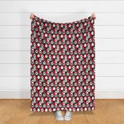 hexagon plaid cheater quilt cute moose blanket cheater quilt black and red