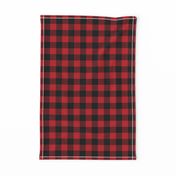 1" buffalo plaid black and red kids cute nursery hunting outdoors camping red and black plaid checks