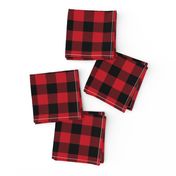 1" buffalo plaid black and red kids cute nursery hunting outdoors camping red and black plaid checks