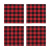 1" buffalo plaid black and red kids cute nursery hunting outdoors camping red and black plaid checks