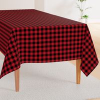 1" buffalo plaid black and red kids cute nursery hunting outdoors camping red and black plaid checks