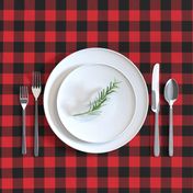 1" buffalo plaid black and red kids cute nursery hunting outdoors camping red and black plaid checks