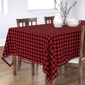 1" buffalo plaid black and red kids cute nursery hunting outdoors camping red and black plaid checks