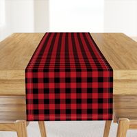 1" buffalo plaid black and red kids cute nursery hunting outdoors camping red and black plaid checks