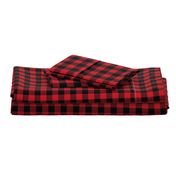 1" buffalo plaid black and red kids cute nursery hunting outdoors camping red and black plaid checks